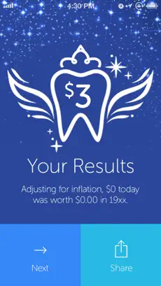 Captura de Pantalla 4 Visa's Tooth Fairy Calculator iphone