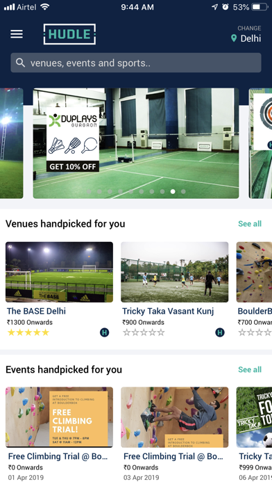 How to cancel & delete Hudle - Sports Venues & Events from iphone & ipad 1