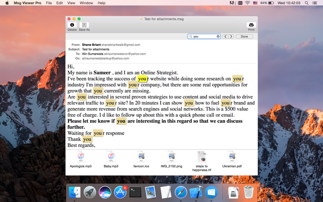 ‎Msg Viewer Pro Screenshot