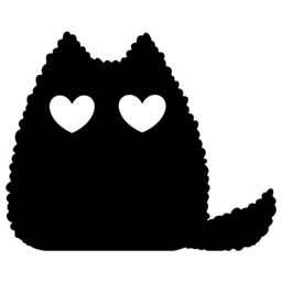 Black cat stickers - Cute emo