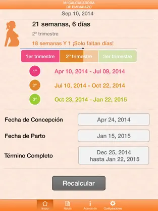 Captura de Pantalla 2 Mi Calculadora de Embarazo iphone