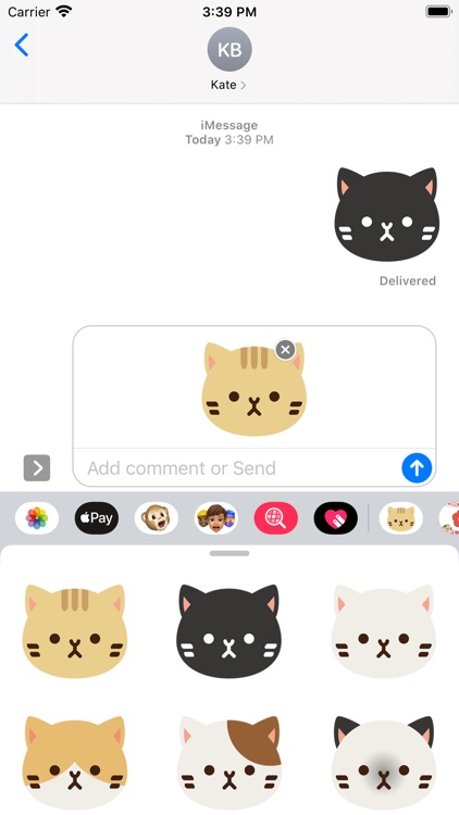 Round face animals sticker