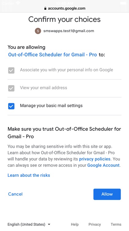 Out-of-Office Schdlr for Gmail