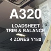 A320 LOADSHEET T&B 180 4z PAX
