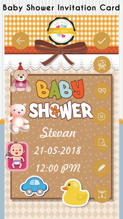 Baby Shower Invitation Card HD