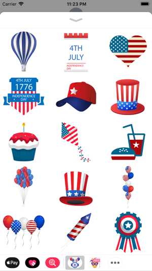 USA 4th July Party Stickers