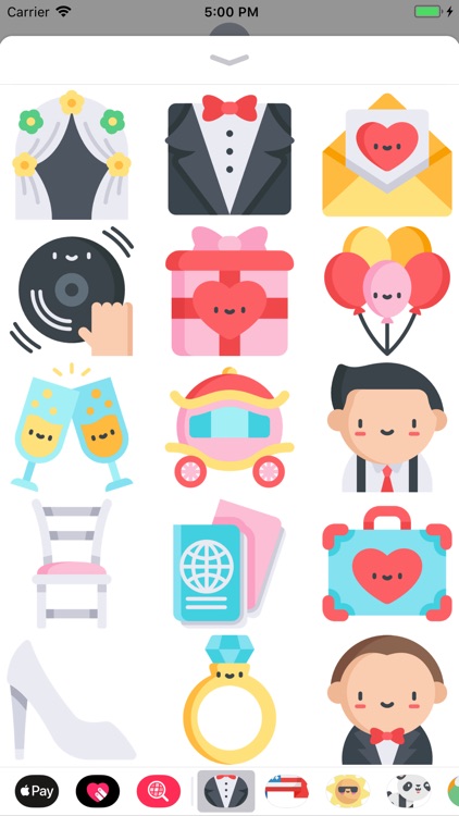 Cute Weeding Stickers