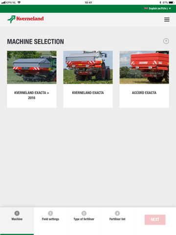 Kverneland Spreading Charts - náhled