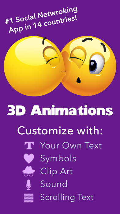 3D Animations + Emoji for MMS Text Messaging with 500,000+ Animated Emoticons Screenshot 1