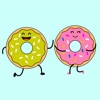 Animated Lovers Donut Stickers