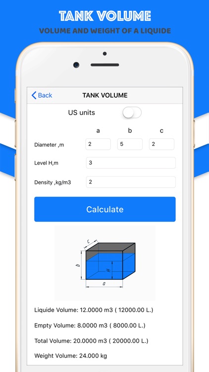 Volume of tank Calculator