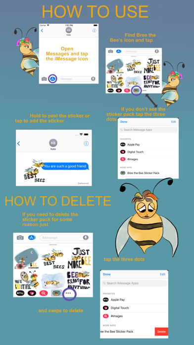 How to cancel & delete Bree the Bee Sticker Pack from iphone & ipad 3