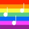 Rainbow Music is a colourful App designed to let children explore music through play