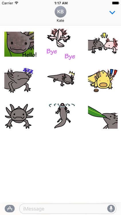 Animated Cute Axolotl Sticker