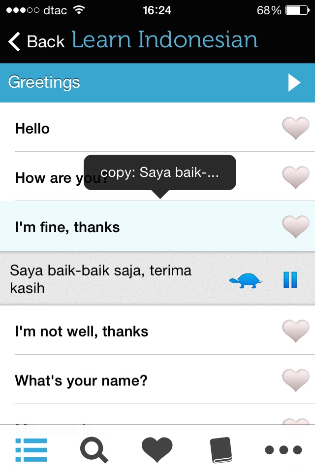 Learn Indonesian - Phrasebook screenshot 2