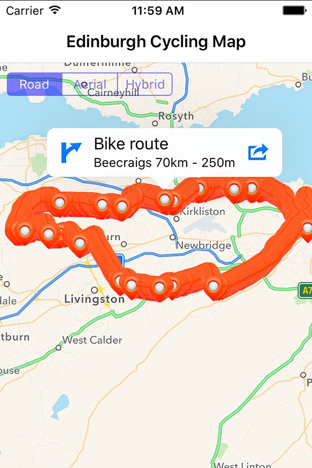 Edinburgh Cycling Map screenshot 2