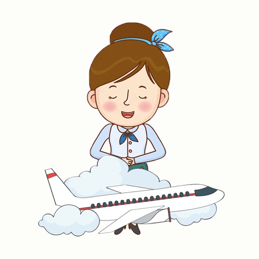 Flight Attendant Life Stickers Icon