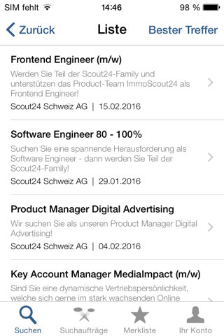 JobScout24 JobApp der Schweiz screenshot 2