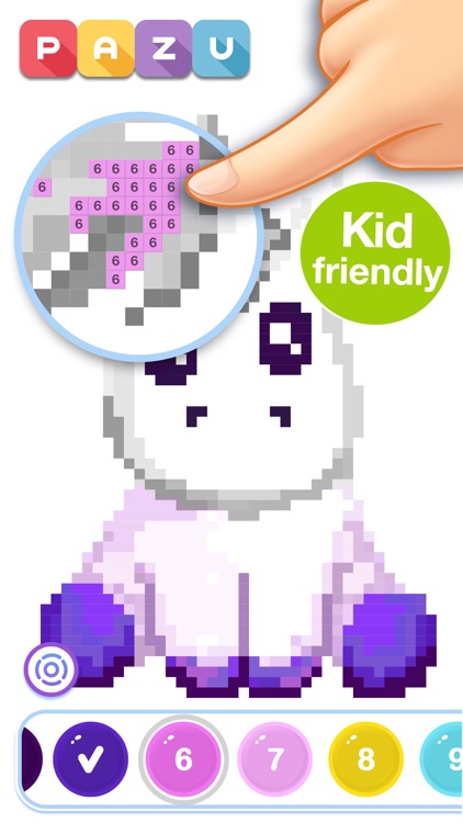 Pixel art coloring for kids