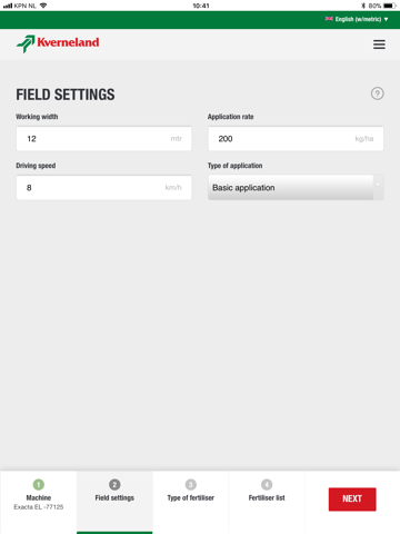 Kverneland Spreading Charts - náhled