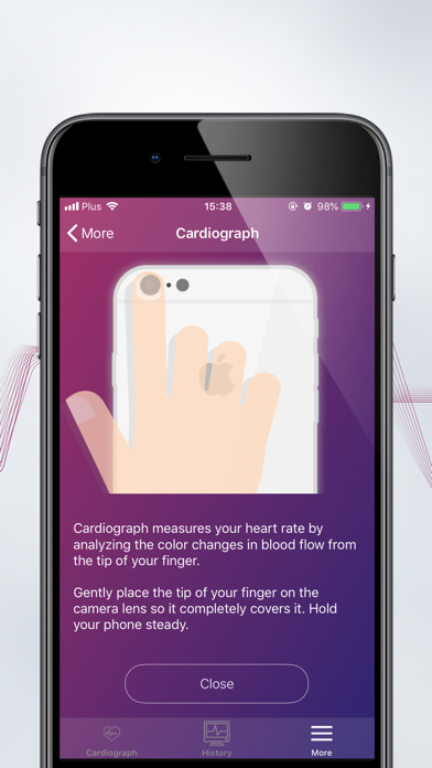 Cardiograph Heart Rate screenshot 2
