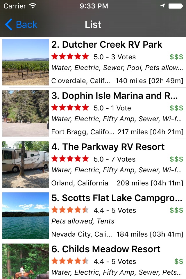 Parkadvisor U.S. screenshot 2