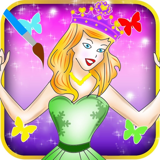 Lovely Princess Coloring Book iOS App