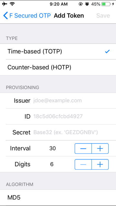 F Secured OTP screenshot 3