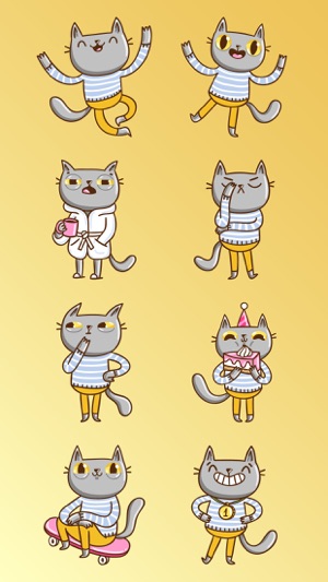 Cat Puns Text Sticker Pack App(圖3)-速報App