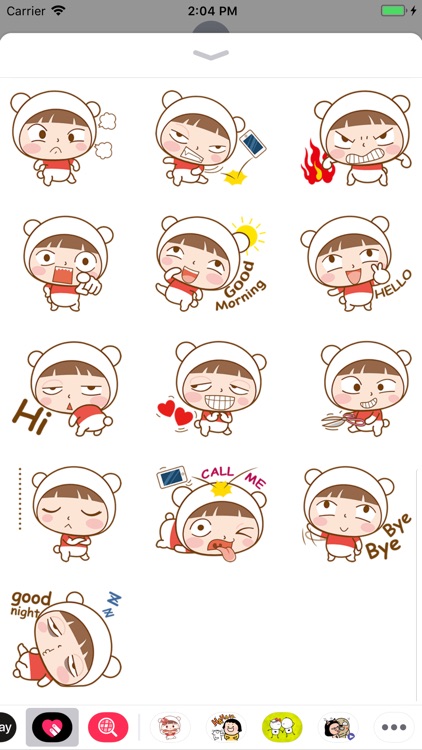 Little Cute Girl Sticker screenshot-4
