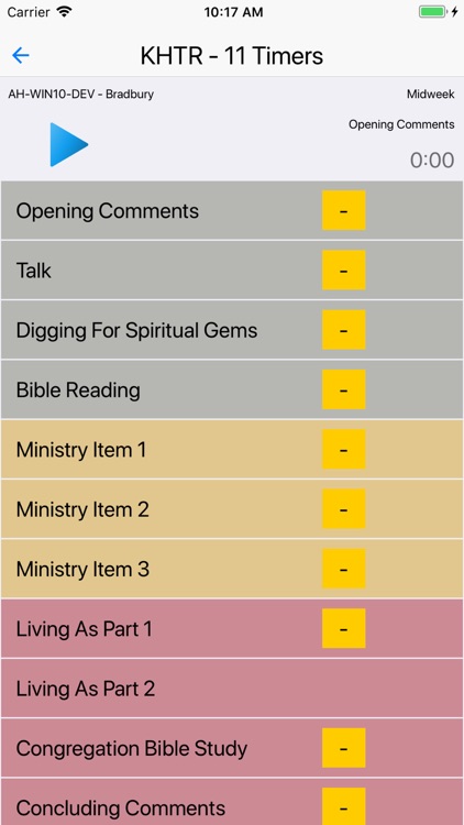 Kingdom Hall Timer - Remote