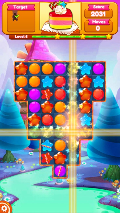 Sweet Candy Blast Fruit puzzle