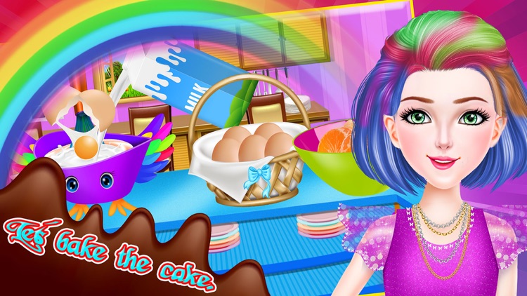 Unicorn Castle Rainbow Cake