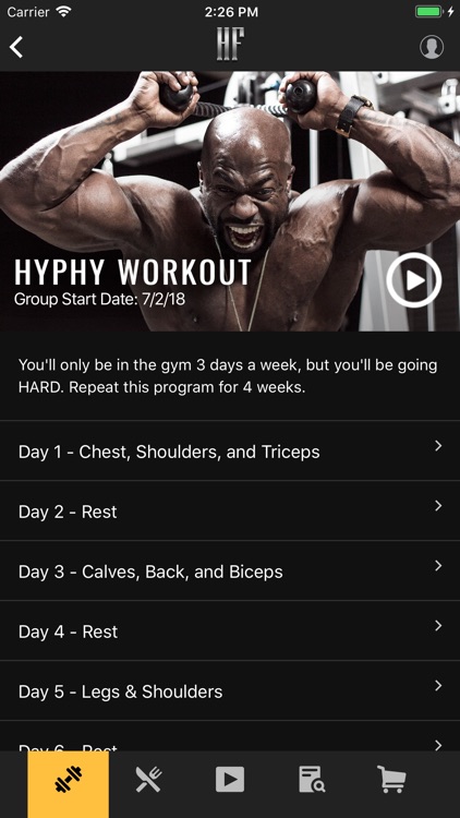 Day 1: Chest, Shoulders and Triceps