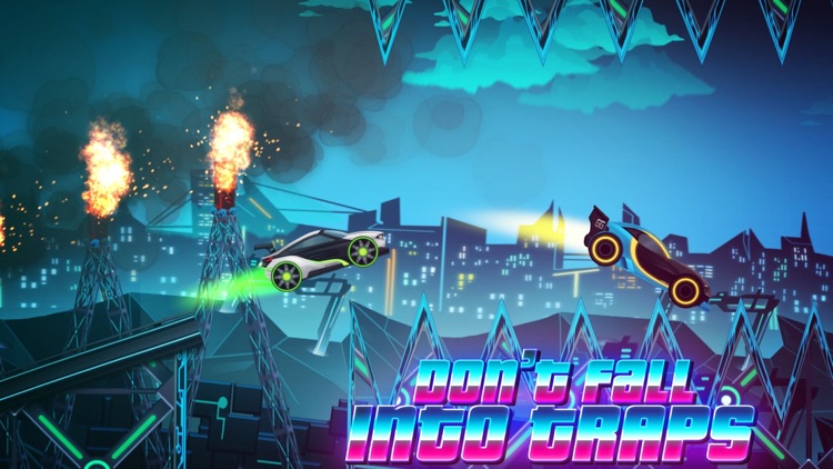 Neon Rider Drives Sports Car screenshot-3