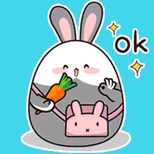 Bunny Fat Animated Stickers by Koch james
