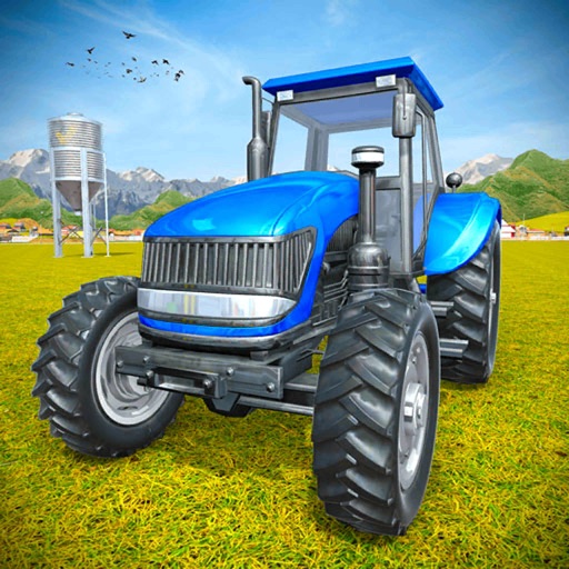 Farm Tractor Harvesting Game Icon