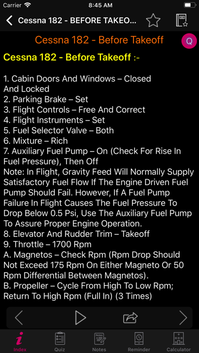 Cessna 182 Preflight Checklist screenshot 3
