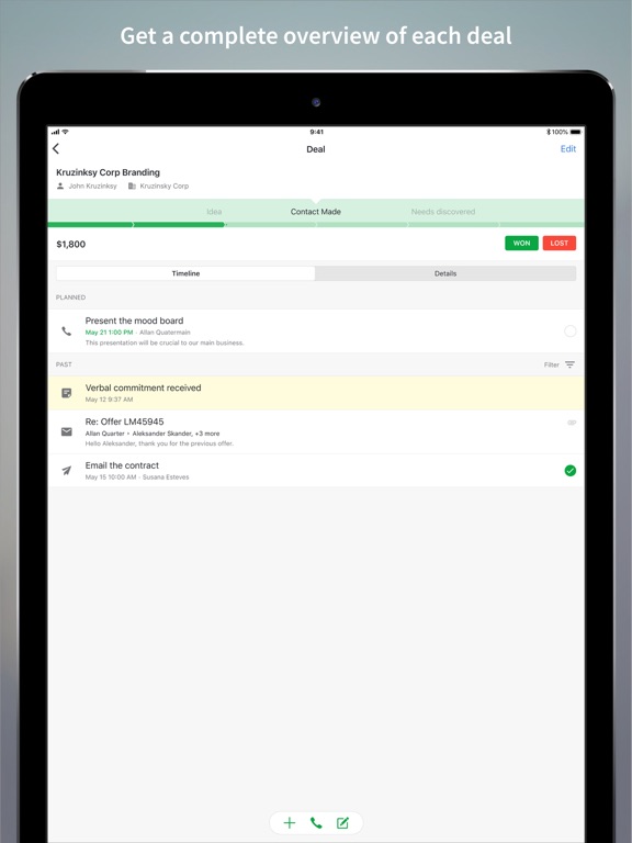 Pipedrive – Sales CRM screenshot