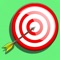 Move the bow up and down to shoot arrows at a moving row of balloons