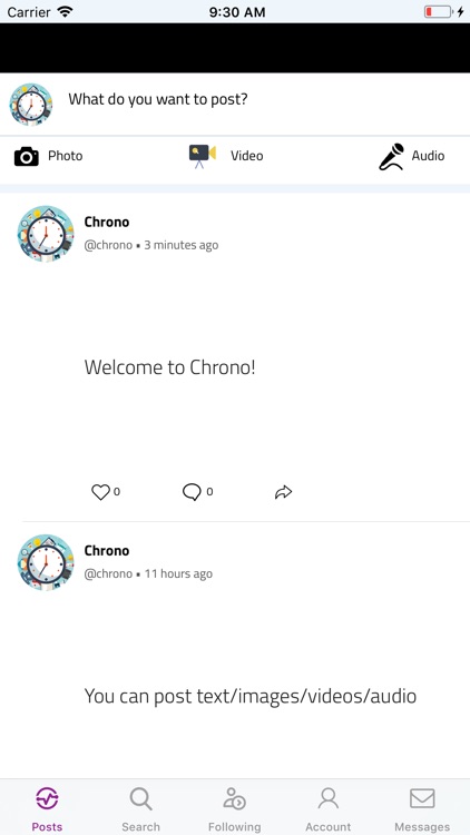 Chrono Social Network