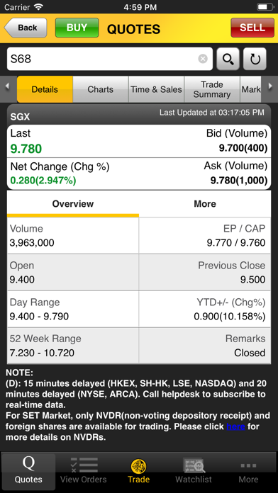 How to cancel & delete MKE trade from iphone & ipad 3