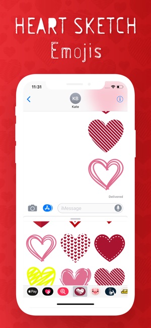 Heart Sketch Emojis(圖4)-速報App