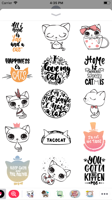 Cute Cat Talk & Quotes Sticker screenshot 2
