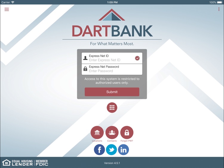 Dart Bank Mobile for iPad