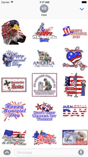 Memorial Day Animated Stickers