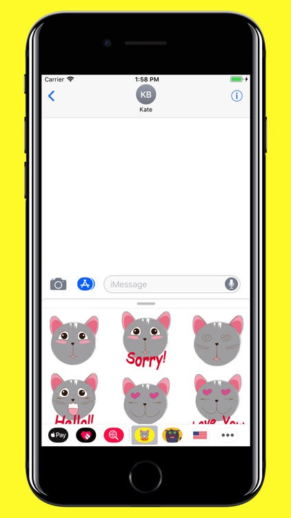Grey Cat emojis - Smiley moji