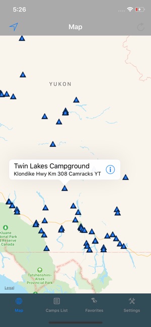 Yukon – Camping & RV spots