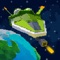 Shoot the asteroids as you orbit around the planet