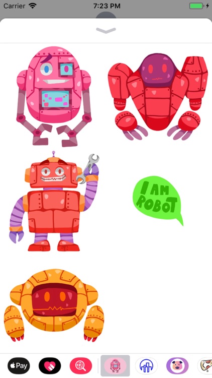 Colorful Robots Stickers